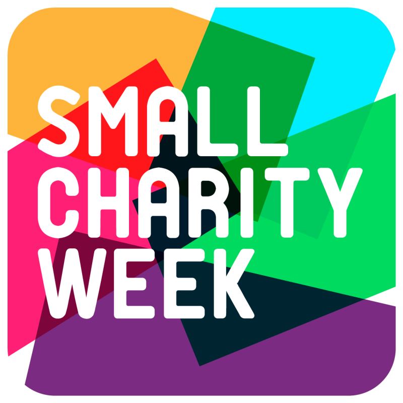 Multicolored 'Small Charity Week' logo